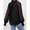 ZESICA Women’s Floral Print Blouse 2026 Long Sleeve Button Down Casual Fall Boho Oversized Tops Shirts(Black)