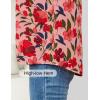 ZESICA Women’s Floral Print Blouse 2026 Long Sleeve Button Down Casual Fall Boho Oversized Tops Shirts(Vintage Pink)
