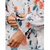 ZESICA Women’s Floral Print Blouse 2026 Long Sleeve Button Down Casual Fall Boho Oversized Tops Shirts(White)