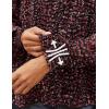 ZESICA Women’s Floral Print Blouse 2026 Long Sleeve Button Down Casual Fall Boho Oversized Tops Shirts(Wine Red)