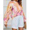 ZESICA Women’s Floral Print Blouse 2026 Long Sleeve Button Down Casual Fall Boho Oversized Tops Shirts(Yellow Purple)