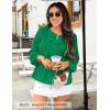 ZESICA Women’s Long Sleeve Babydoll Tops Crewneck Tie Front Casual Loose Ruffle Flowy Peplum Shirts 2026 Fall Blouses(Green)