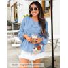 ZESICA Women’s Long Sleeve Babydoll Tops Crewneck Tie Front Casual Loose Ruffle Flowy Peplum Shirts 2026 Fall Blouses(Sky)