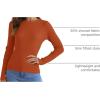 ZESICA Women’s Long Sleeve Crewneck Shirts 2026 Spring Ribbed Knit Sweater Slim Fitted Casual Basic Tee Tops(Caramel)