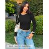 ZESICA Women’s Long Sleeve Crewneck Shirts 2026 Spring Ribbed Knit Sweater Slim Fitted Casual Basic Tee Tops(Dim)