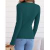 ZESICA Women’s Long Sleeve Crewneck Shirts 2026 Spring Ribbed Knit Sweater Slim Fitted Casual Basic Tee Tops(Green)