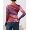 ZESICA Women’s Long Sleeve Floral Shirts V Neck Going Out Ruffle Tops Blouses 2026 Fall Fashion Clothes Outfits(Multicolour)