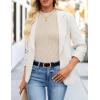 ZESICA Women’s Long Sleeve Shirts 2026 Spring Mock Neck Ribbed Slim Fit Tops Basic Tees Dressy Casual Outfits Clothes(Apricot)