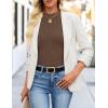 ZESICA Women’s Long Sleeve Shirts 2026 Spring Mock Neck Ribbed Slim Fit Tops Basic Tees Dressy Casual Outfits Clothes(Brown)