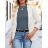 ZESICA Women’s Long Sleeve Shirts 2026 Spring Mock Neck Ribbed Slim Fit Tops Basic Tees Dressy Casual Outfits Clothes(Dustyblue)