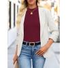 ZESICA Women’s Long Sleeve Shirts 2026 Spring Mock Neck Ribbed Slim Fit Tops Basic Tees Dressy Casual Outfits Clothes(Wine)