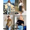 ZESICA Womens Off Shoulder Long Sleeve Tops 2026 Spring Casual Boat Neck Ruched Slim Fit Going Out Y2k Shirts Blouses(Apricot)