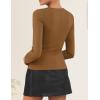ZESICA Women’s Spring Square Neck Blazers 2026 Casual Long Sleeve Button Up Work Business Fitted Blazer Jackets(Goldenbrown)