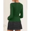 ZESICA Women’s Spring Square Neck Blazers 2026 Casual Long Sleeve Button Up Work Business Fitted Blazer Jackets(Green)