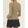 ZESICA Women’s Spring Square Neck Blazers 2026 Casual Long Sleeve Button Up Work Business Fitted Blazer Jackets(Khaki)