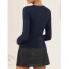 ZESICA Women’s Spring Square Neck Blazers 2026 Casual Long Sleeve Button Up Work Business Fitted Blazer Jackets(Navy)