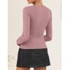 ZESICA Women’s Spring Square Neck Blazers 2026 Casual Long Sleeve Button Up Work Business Fitted Blazer Jackets(Pink)