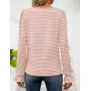 ZESICA Women’s Square Neck Tops Puff Long Sleeve Shirts Fall Fashion 2026 Clothes(Pink)