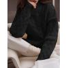 ZESICA Women’s Sweaters 2026 Fall Winter Long Sleeve Mock Neck Solid Color Casual Loose Chunky Pullover Sweater(Black)