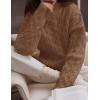 ZESICA Women’s Sweaters 2026 Fall Winter Long Sleeve Mock Neck Solid Color Casual Loose Chunky Pullover Sweater(Clay)