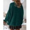 ZESICA Women’s Turtleneck Sweaters Dressy Casual Oversized Long Sleeve Knitted Chunky Pullover Sweater Jumper Tops(Green)