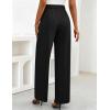 ZESICA Women’s Wide Leg Dress Pants 2026 High Waisted Business Casual Palazzo Pants Work Office Slacks Trousers(Black)