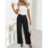 ZESICA Women’s Wide Leg Dress Pants 2026 High Waisted Business Casual Palazzo Pants Work Office Slacks Trousers(Black)