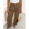 ZESICA Women’s Wide Leg Dress Pants 2026 High Waisted Business Casual Palazzo Pants Work Office Slacks Trousers(Coffee)
