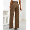 ZESICA Women’s Wide Leg Dress Pants 2026 High Waisted Business Casual Palazzo Pants Work Office Slacks Trousers(Coffee)