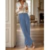 ZESICA Women’s Wide Leg Dress Pants 2026 High Waisted Business Casual Palazzo Pants Work Office Slacks Trousers(Dustyblue)