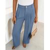 ZESICA Women’s Wide Leg Dress Pants 2026 High Waisted Business Casual Palazzo Pants Work Office Slacks Trousers(Dustyblue)
