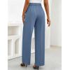 ZESICA Women’s Wide Leg Dress Pants 2026 High Waisted Business Casual Palazzo Pants Work Office Slacks Trousers(Dustyblue)