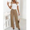 ZESICA Women’s Wide Leg Dress Pants 2026 High Waisted Business Casual Palazzo Pants Work Office Slacks Trousers(Khaki)