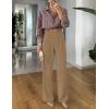 ZESICA Women’s Wide Leg Dress Pants 2026 High Waisted Business Casual Palazzo Pants Work Office Slacks Trousers(Khaki)
