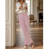 ZESICA Women’s Wide Leg Dress Pants 2026 High Waisted Business Casual Palazzo Pants Work Office Slacks Trousers(Pink)