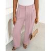 ZESICA Women’s Wide Leg Dress Pants 2026 High Waisted Business Casual Palazzo Pants Work Office Slacks Trousers(Pink)