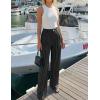 ZESICA Women’s Wide Leg Striped Palazzo Pants 2026 Casual High Waist Straight Business Work Dressy Trousers with Pockets(Black)