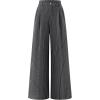 ZESICA Women’s Wide Leg Striped Palazzo Pants 2026 Casual High Waist Straight Business Work Dressy Trousers with Pockets(Grey)