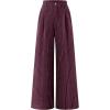 ZESICA Women’s Wide Leg Striped Palazzo Pants 2026 Casual High Waist Straight Business Work Dressy Trousers with Pockets(Wine)