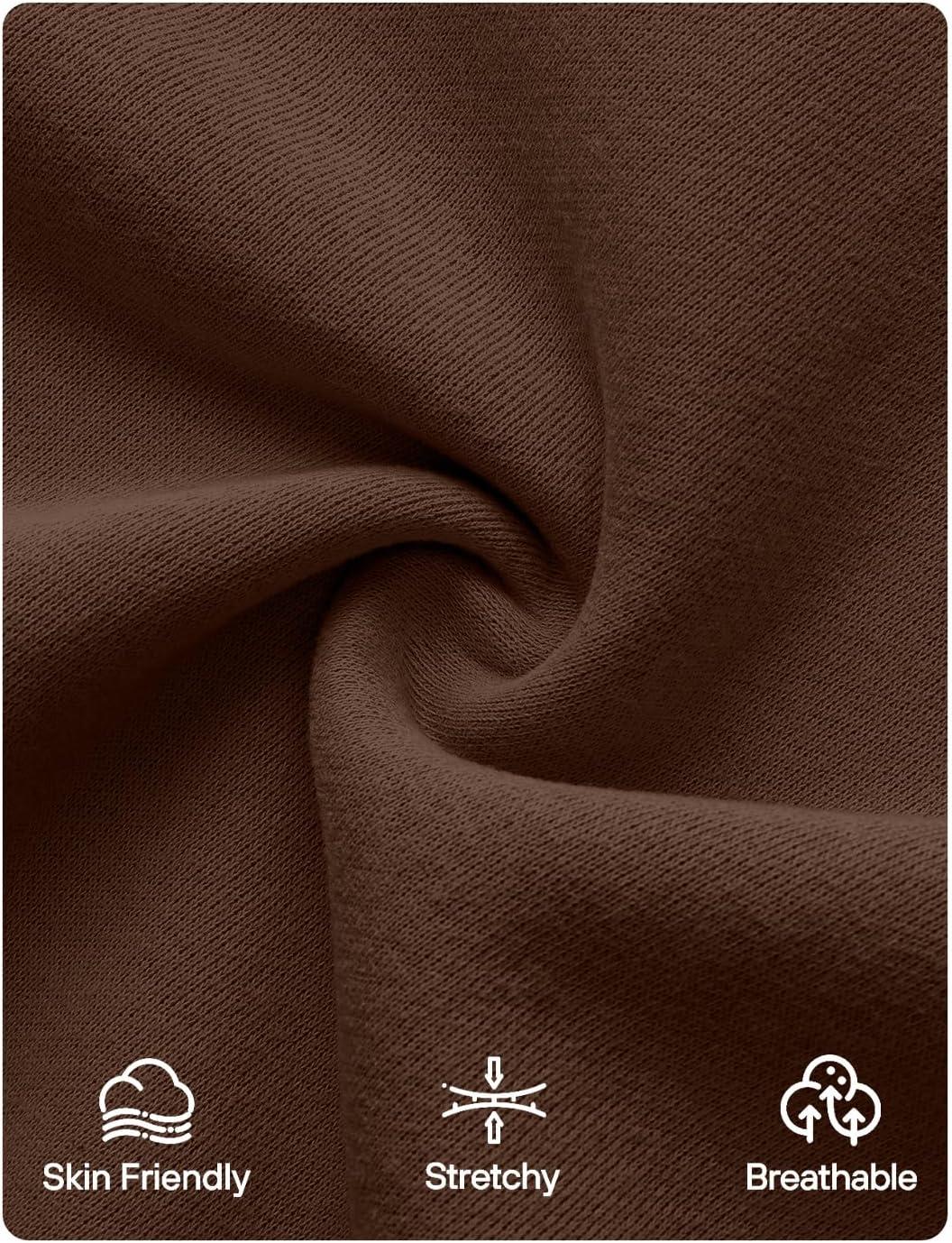 imageZESICA Womens 2 Piece Outfits 2026 Fall Winter Fleece Hoodie Tracksuit Zip Up Sweatshirt Long Sweatpant Matching SetBrown