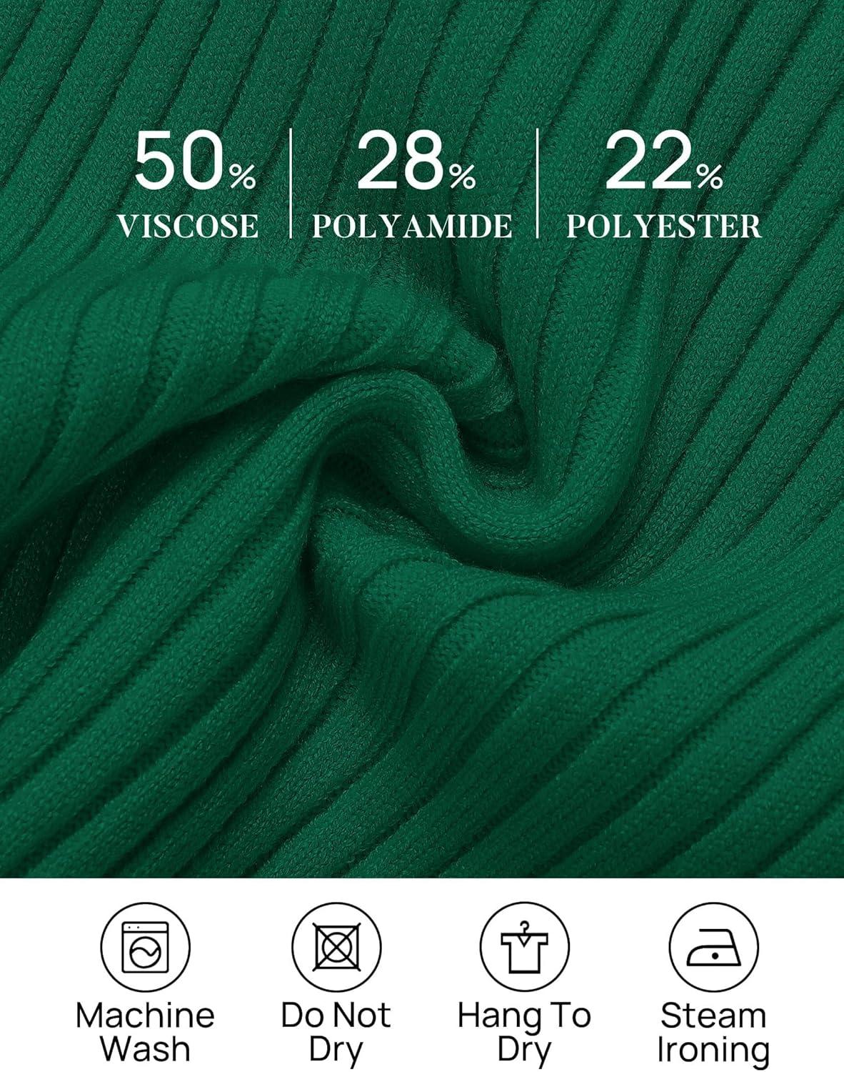 imageZESICA Womens 2026 Ribbed Tank Tops Summer Sleeveless High Neck Casual Slim Fitted Basic Knit ShirtsGreen