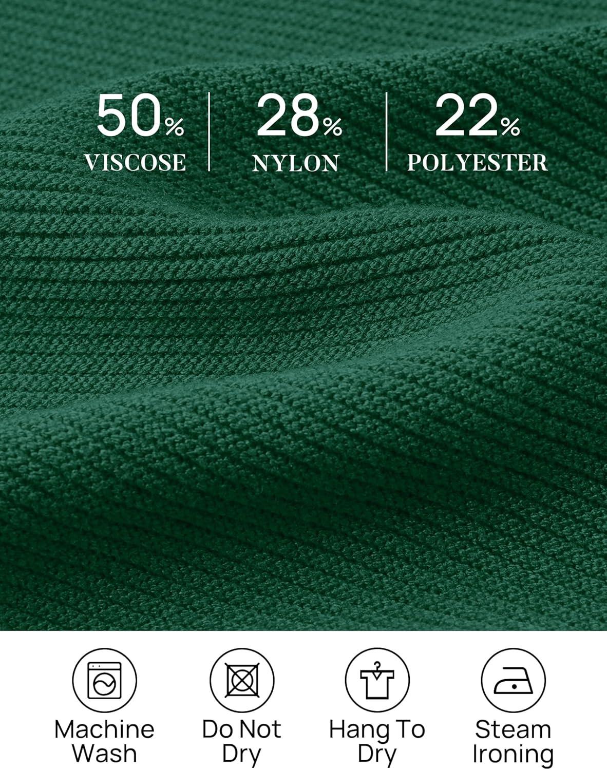 imageZESICA Womens Fall Mock Neck Cropped Sweaters 2026 Long Sleeve Soft Ribbed Knit Pullover Jumper TopsDarkgreen