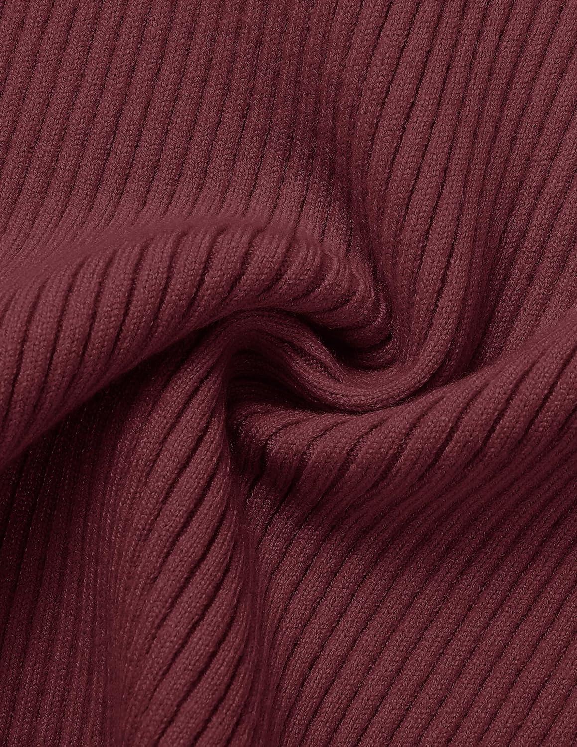 imageZESICA Womens Summer Short Sleeve Ribbed Knit Slim Fit T Shirt 2026 Crewneck Basic Casual Color Block Tee TopsRedwine