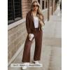 ZESICA Women’s 2 Piece Outfits 2026 Fall Winter Fleece Hoodie Tracksuit Zip Up Sweatshirt Long Sweatpant Matching Set(Brown)