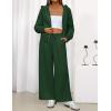 ZESICA Women’s 2 Piece Outfits 2026 Fall Winter Fleece Hoodie Tracksuit Zip Up Sweatshirt Long Sweatpant Matching Set(Darkgreen)