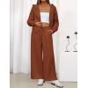ZESICA Women’s 2 Piece Outfits 2026 Fall Winter Fleece Hoodie Tracksuit Zip Up Sweatshirt Long Sweatpant Matching Set(Rustred)