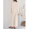ZESICA Women’s 2 Piece Outfits Set 2026 Casual Long Sleeve Knit Pullover Top and Wide Leg Pants Sweatsuit Lounge Sets(Apricot)