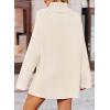ZESICA Women’s 2026 Fall Winter Sweaters Oversized Turtleneck Long Sleeve Chunky Knitted Pullover Sweater Jumper Tops(Apricot)