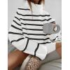 ZESICA Women’s 2026 Fall Winter Sweaters Oversized Turtleneck Long Sleeve Chunky Knitted Pullover Sweater Jumper Tops(Ivory)