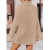 ZESICA Women’s 2026 Fall Winter Sweaters Oversized Turtleneck Long Sleeve Chunky Knitted Pullover Sweater Jumper Tops(Khaki)